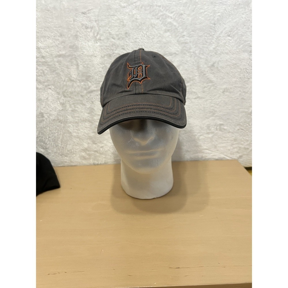 Detroit Tigers MLB Dad Hat Twins Enterprise Adjustable Black Orange Cap